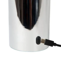Akku-Tischlampe Vivo, chromfarben, Höhe 22 cm, Metall
