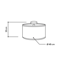 ALMUT 2610 Deckenlampe Ø 45cm, Heu pur