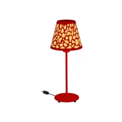 Aluminor Nihoa Tischlampe mit Lochmuster, rot/gelb