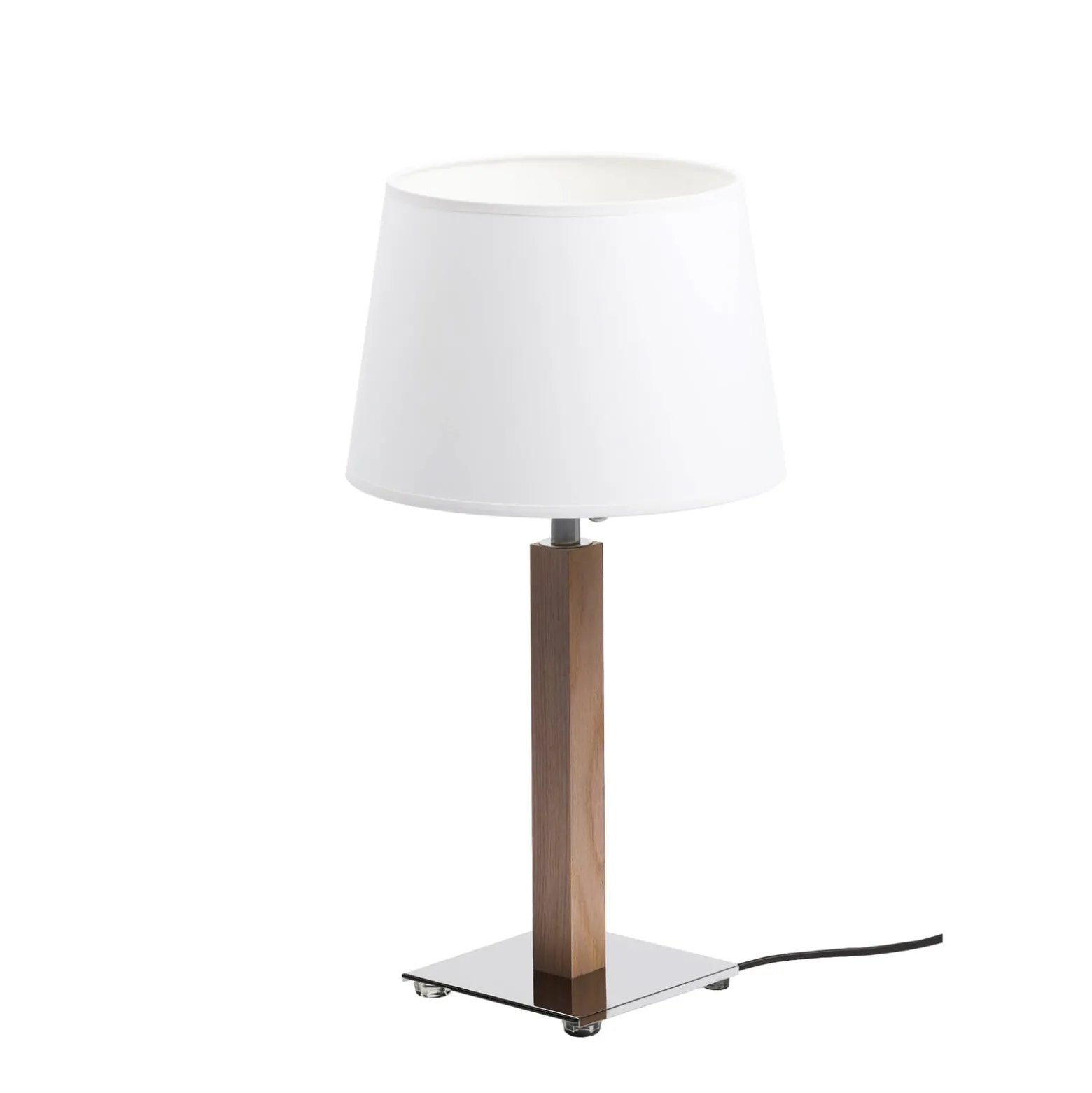 Aluminor Quatro Up Tischlampe eiche grau/chrom