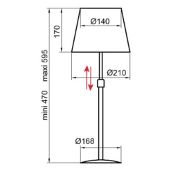 Aluminor Store Tischlampe, weiß/weiß
