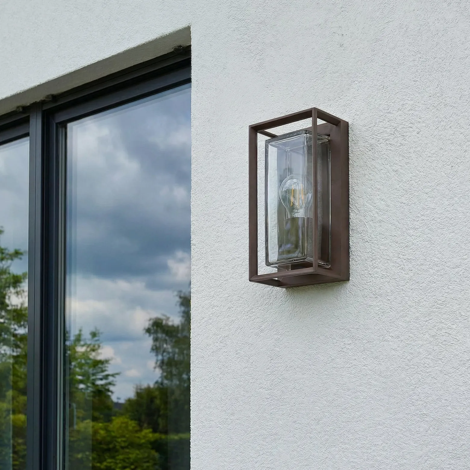Arcchio Außenwandleuchte Ismera, rostfarben, E27, IP65