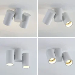 Arcchio Deckenlampe Gesina, 2flg., weiß, Alu, 17,5 cm