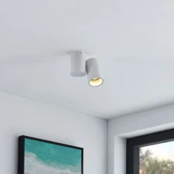 Arcchio Deckenlampe Gesina, 1flg., weiß, Alu, 11,6 cm