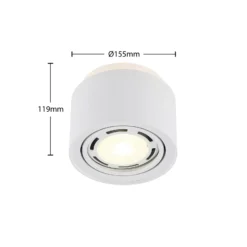 Arcchio Deckenlampe Walisa, Ø 15 cm, rund, weiß, 3er-Set