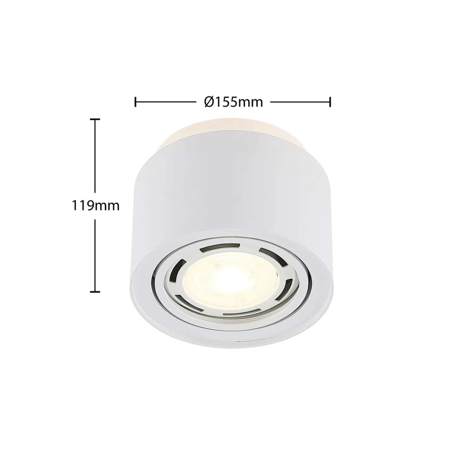 Arcchio Deckenlampe Walisa, Ø 15 cm, rund, weiß, 3er-Set