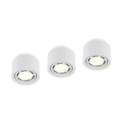 Arcchio Deckenlampe Walisa, Ø 15 cm, rund, weiß, 3er-Set