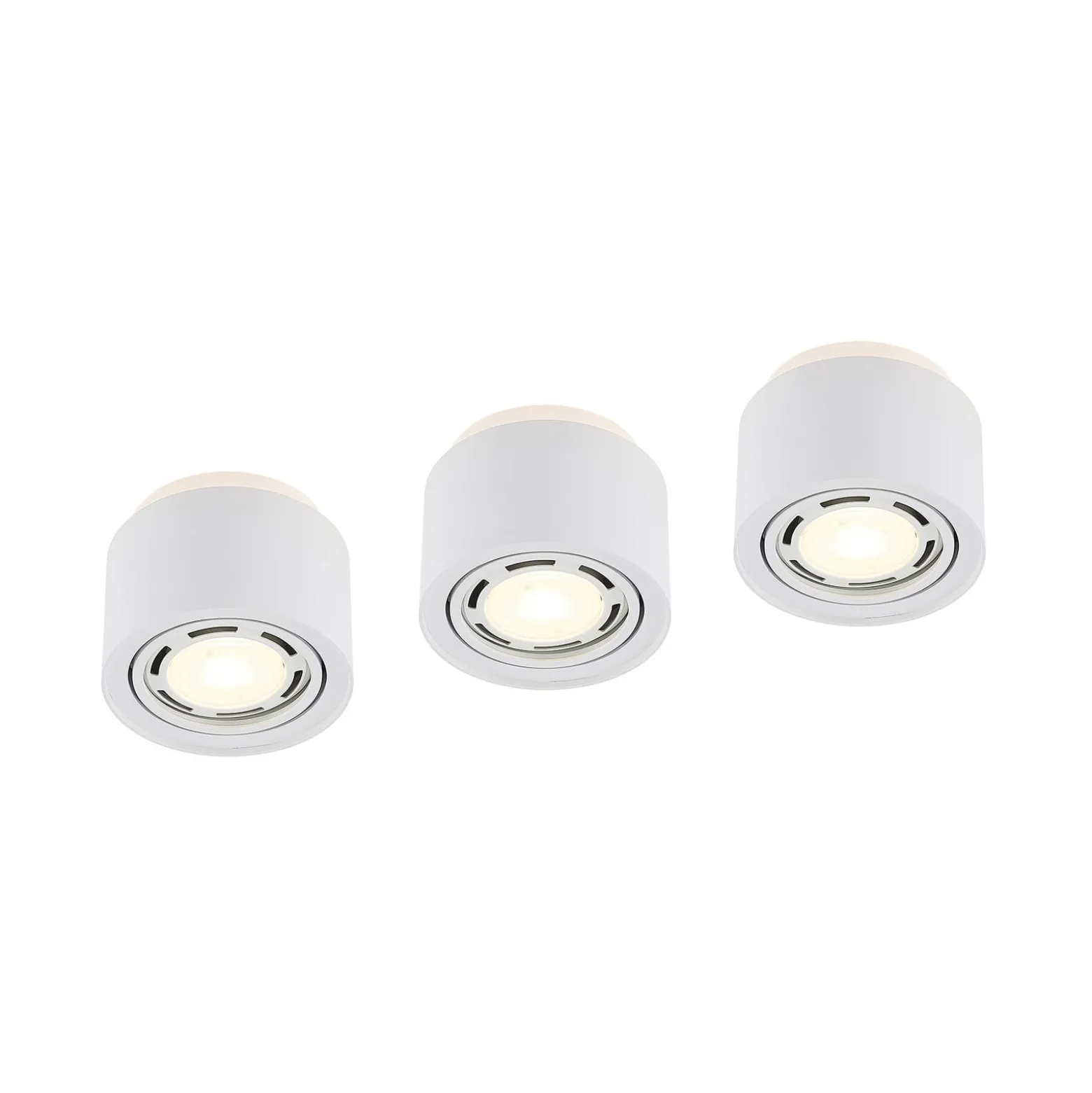 Arcchio Deckenlampe Walisa, Ø 15 cm, rund, weiß, 3er-Set