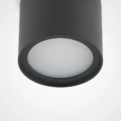 Arcchio Deckenlampe Walisa, Ø 10 cm, schwarz, Diffusor, GU10