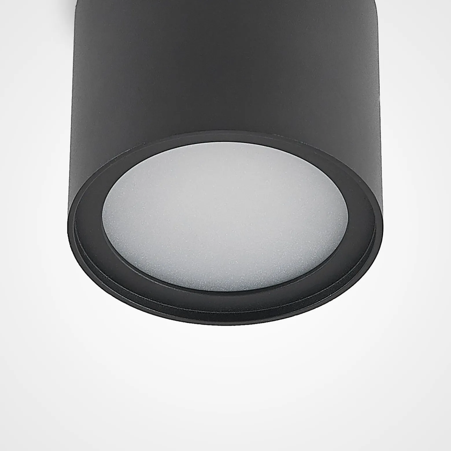 Arcchio Deckenlampe Walisa, Ø 10 cm, schwarz, Diffusor, GU10