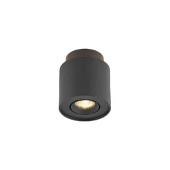 Arcchio Deckenlampe Walisa, Ø 10 cm, schwarz, Metall, GU10