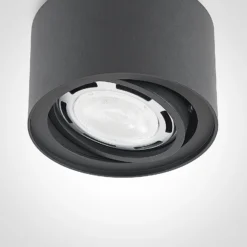 Arcchio Deckenlampe Walisa, Ø 15 cm, schwarz, Metall, GU10