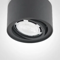 Arcchio Deckenlampe Walisa, rund, schwarz, Alu, 3er-Set