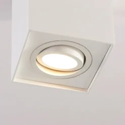 Arcchio Deckenspot Jolina, eckig, weiß, 13cm, Metall