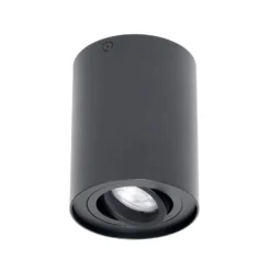 Arcchio Deckenspot Jolina, rund, anthrazit, 13 cm, Metall