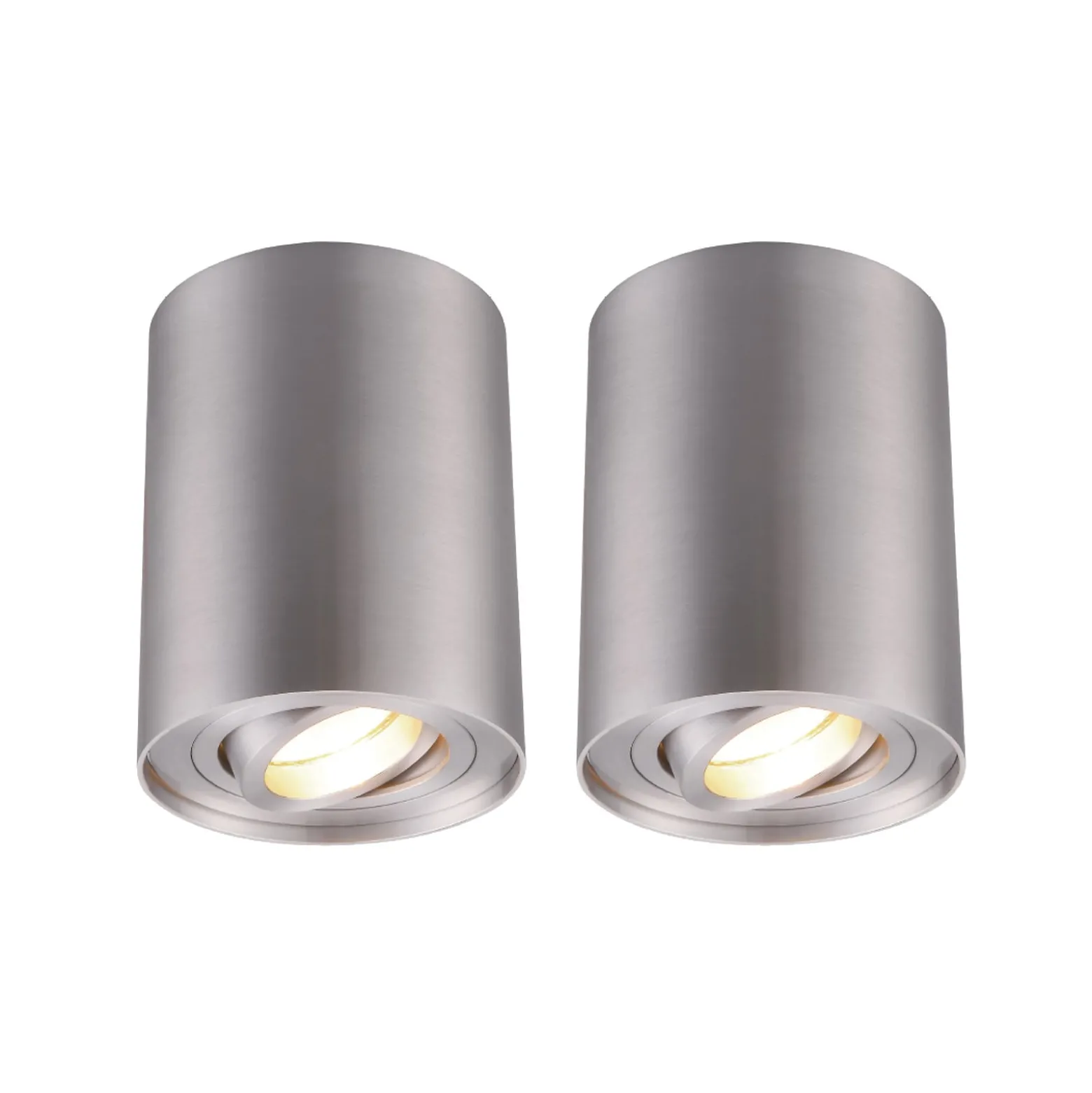 Arcchio Deckenspot Jolina, rund, 2er-Set, Aluminium
