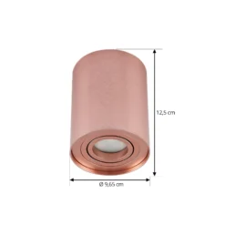 Arcchio Deckenspot Jolina, rund, kupfer, 13 cm, Metall