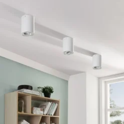 Arcchio Deckenspot Jolina, rund, weiß, 2er-Set, Aluminium