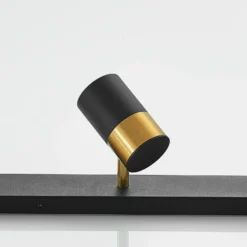 Arcchio Deckenstrahler Evaro, schwarz/gold, 5-flg., GU10