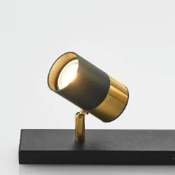 Arcchio Deckenstrahler Evaro, schwarz/gold, 5-flg., GU10