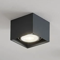 Arcchio Deckenstrahler Mabel, 12 cm x 12 cm, grau, GU10