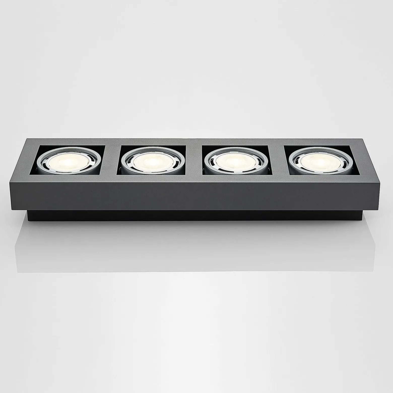 Arcchio Deckenstrahler Ronka, 65 cm, 4-flammig, grau, GU10