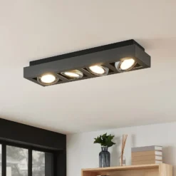 Arcchio Deckenstrahler Ronka, 65 cm, 4-flammig, grau, GU10