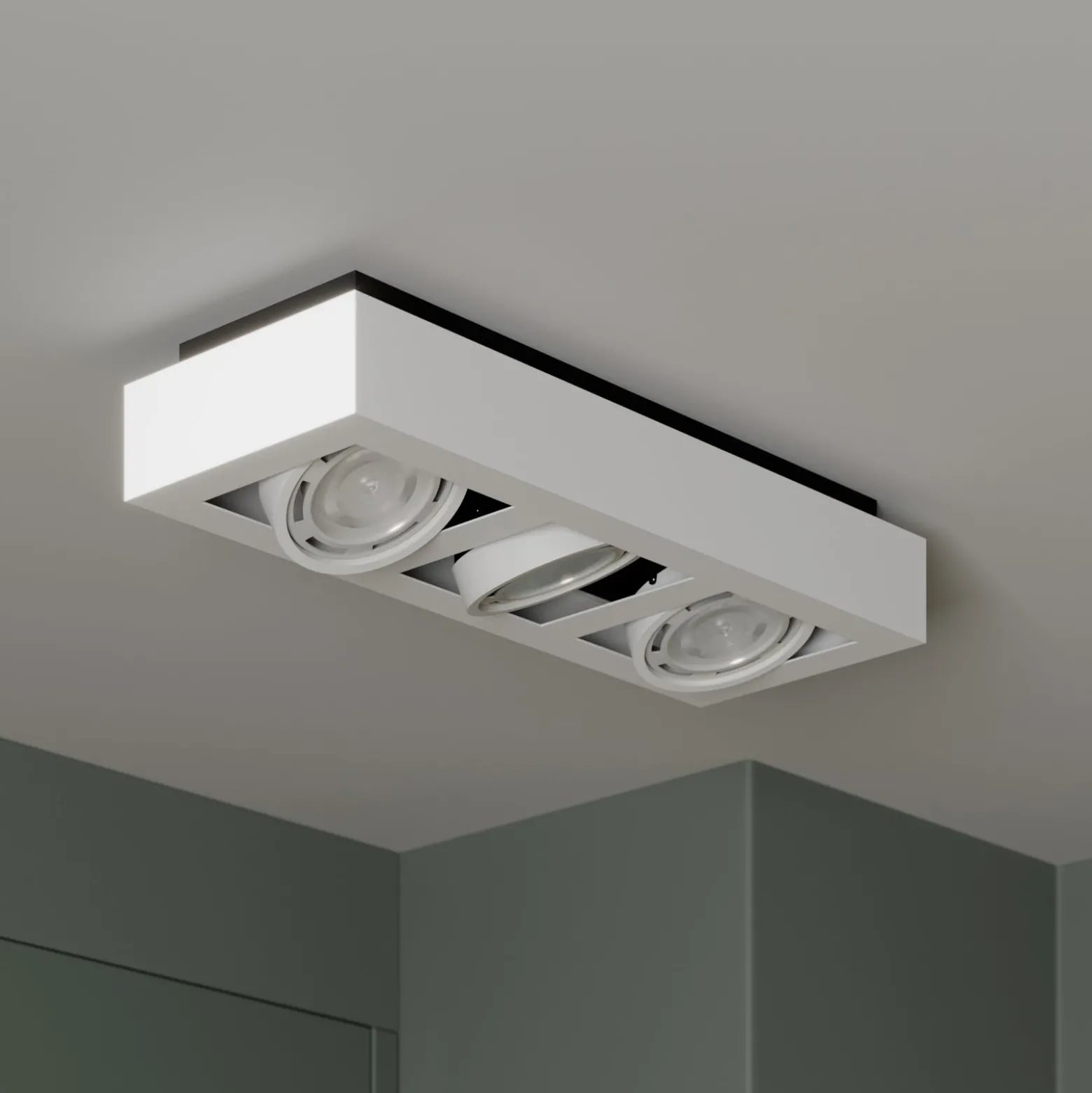 Arcchio Deckenstrahler Ronka, 50 cm, 3-flammig, weiß, GU10
