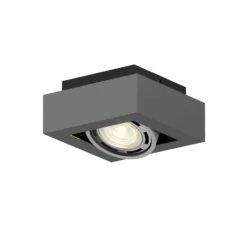 Arcchio Deckenstrahler Ronka, grau, 19 cm x 19 cm, GU10
