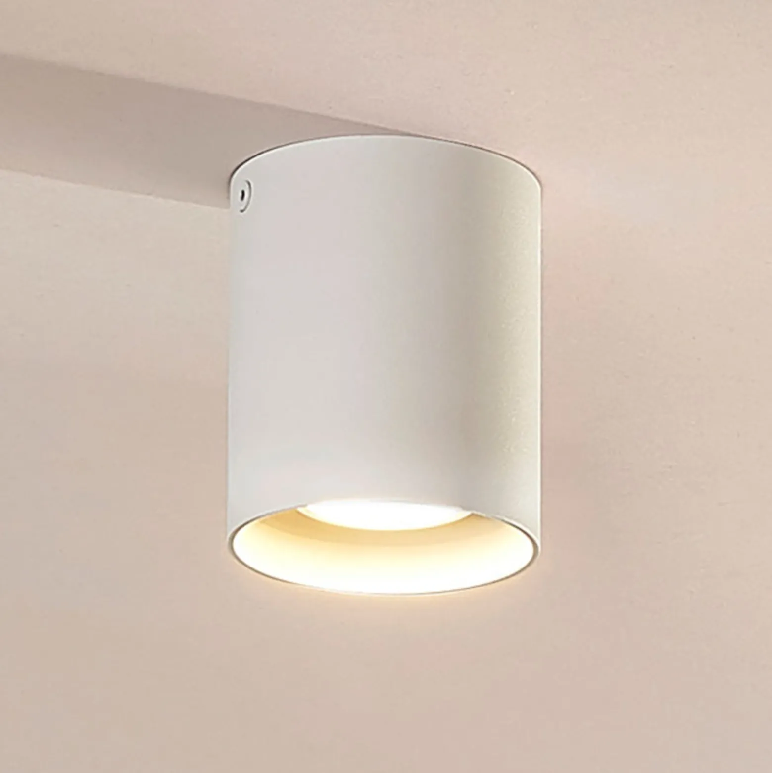 Arcchio Downlight Carson, Höhe 10 cm, weiß, Aluminium