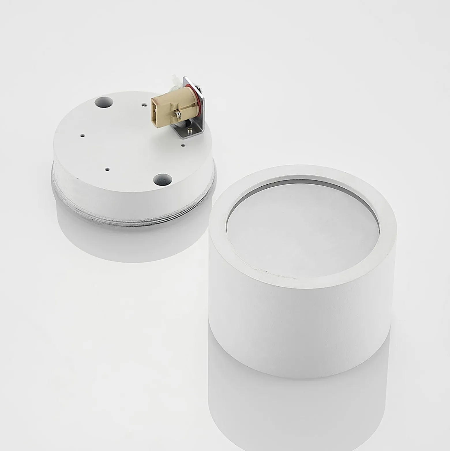 Arcchio Downlight Nieva, G9, weiß, rund, Ø 10cm, Metall