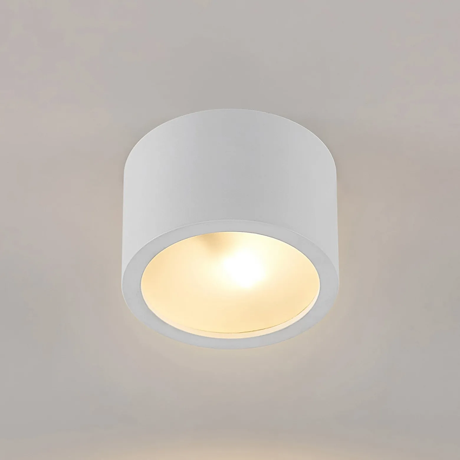 Arcchio Downlight Nieva, G9, weiß, rund, Ø 10cm, Metall