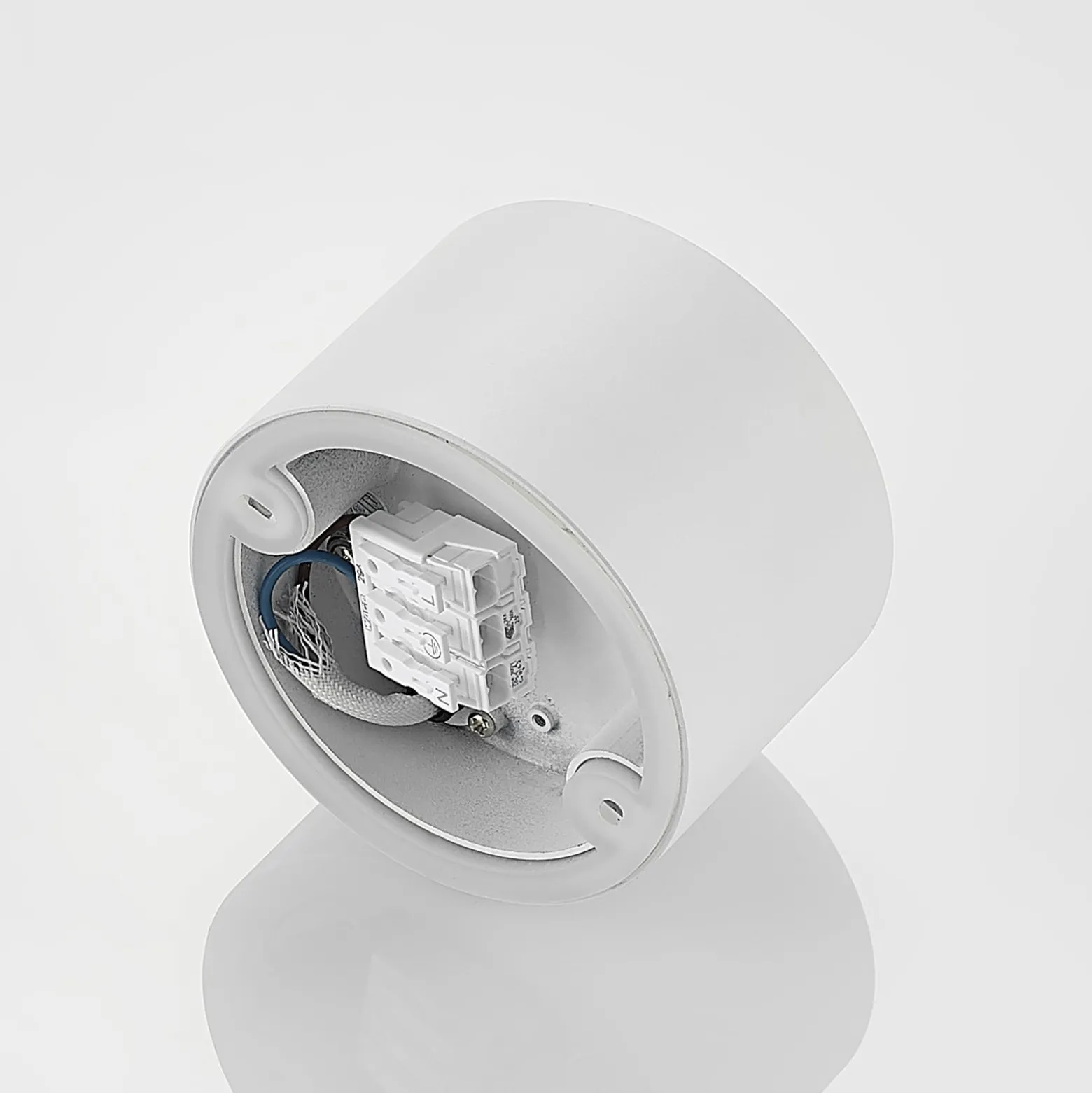 Arcchio Downlight Nieva, G9, weiß, rund, Ø 10cm, Metall