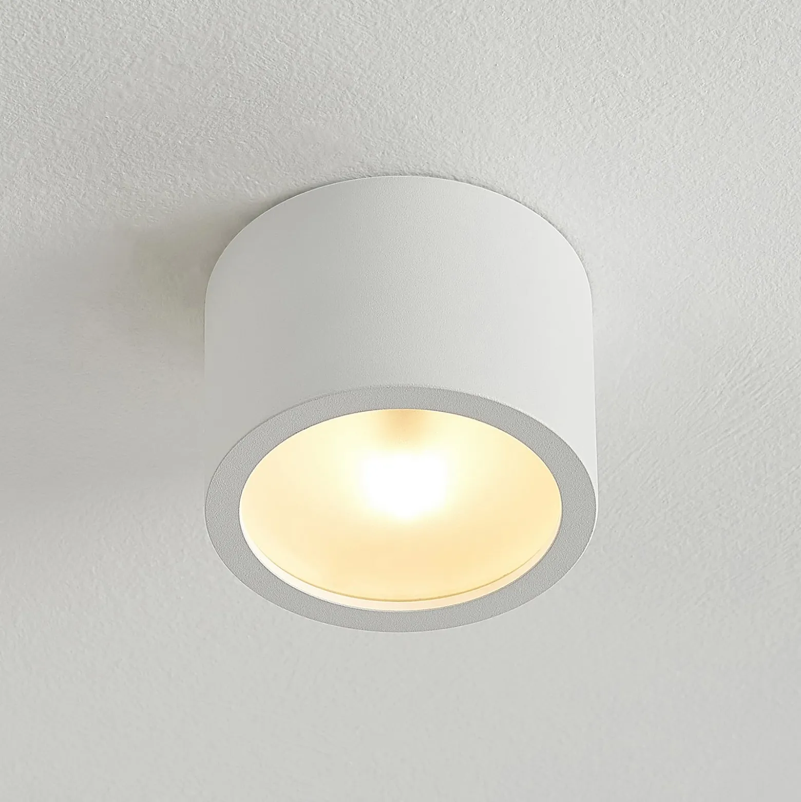 Arcchio Downlight Nieva, G9, weiß, rund, Ø 10cm, Metall