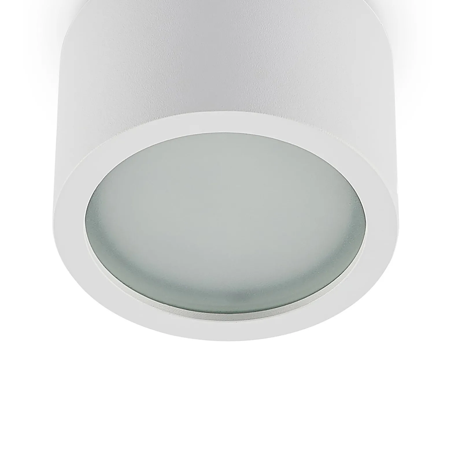 Arcchio Downlight Nieva, GX53, weiß, rund, Ø 10cm, Metall
