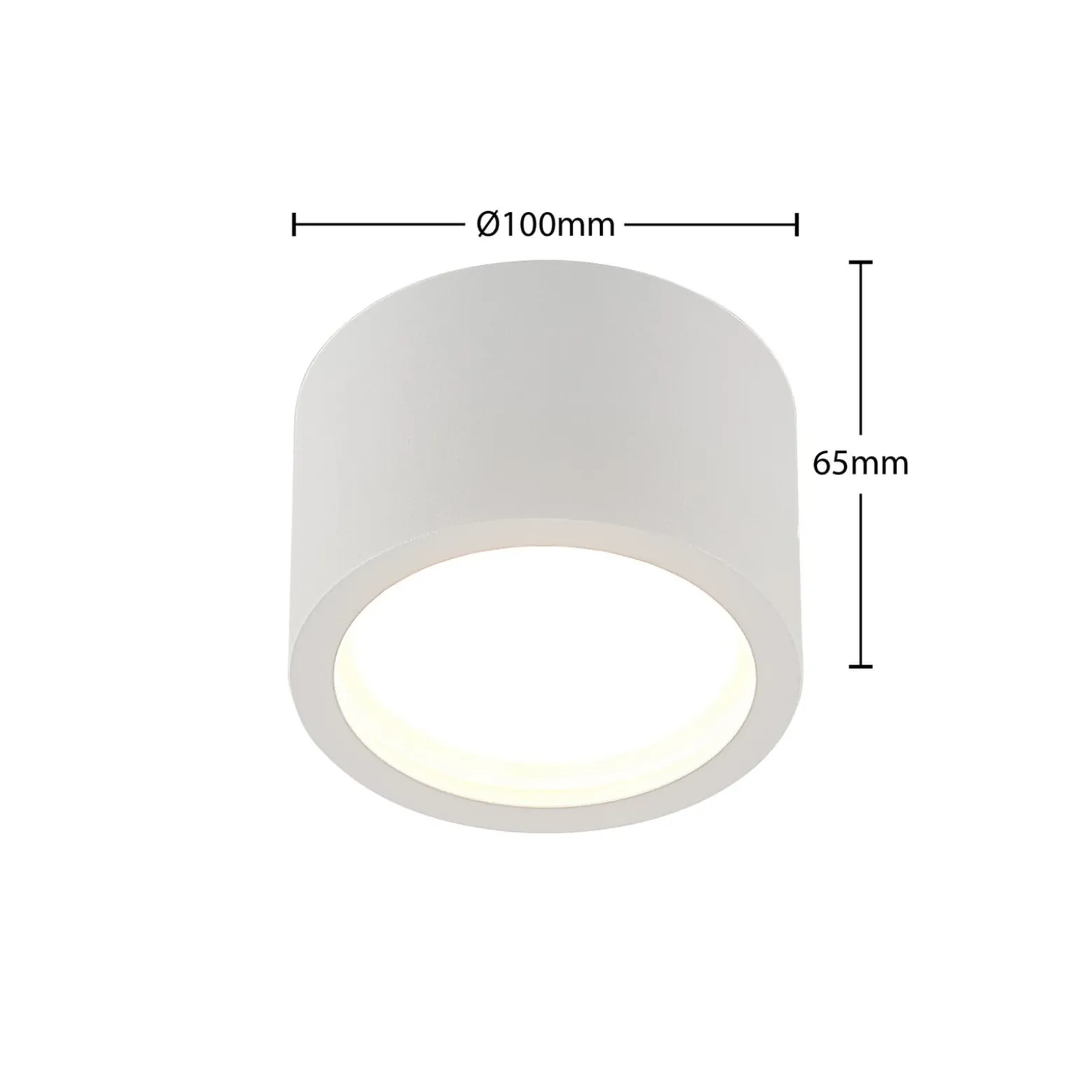 Arcchio Downlight Nieva, GX53, weiß, rund, Ø 10cm, Metall
