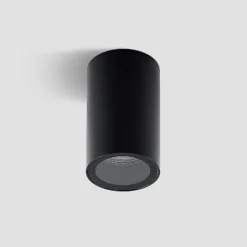 Arcchio Downlight Olivir, schwarz, Metall, Ø 6cm, GU10, IP44