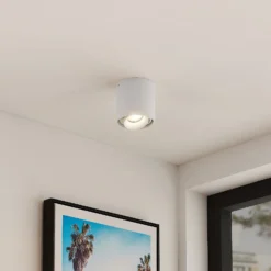Arcchio Downlight Walza, weiß, Metall, Ø 9 cm, GU10