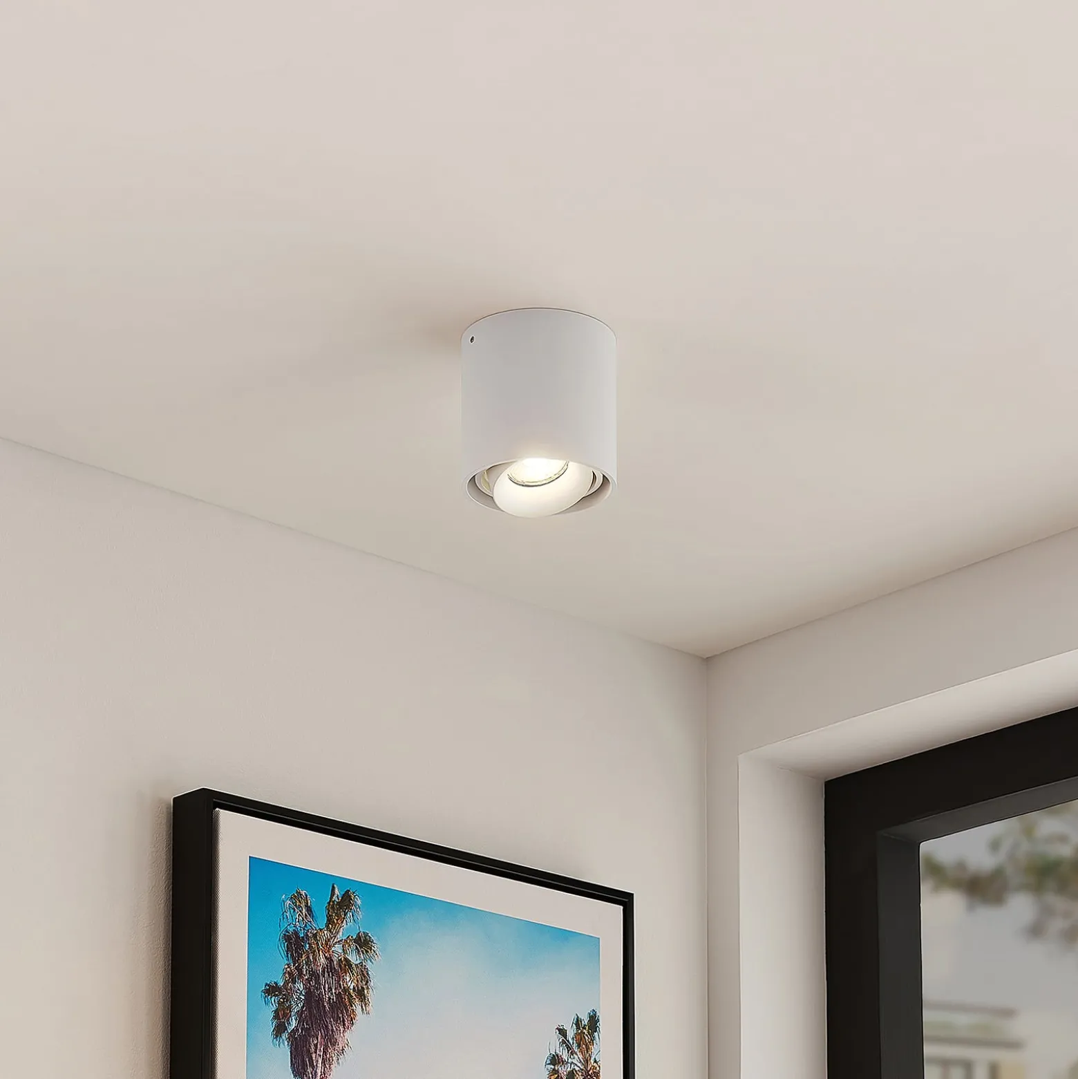 Arcchio Downlight Walza, weiß, Metall, Ø 9 cm, GU10
