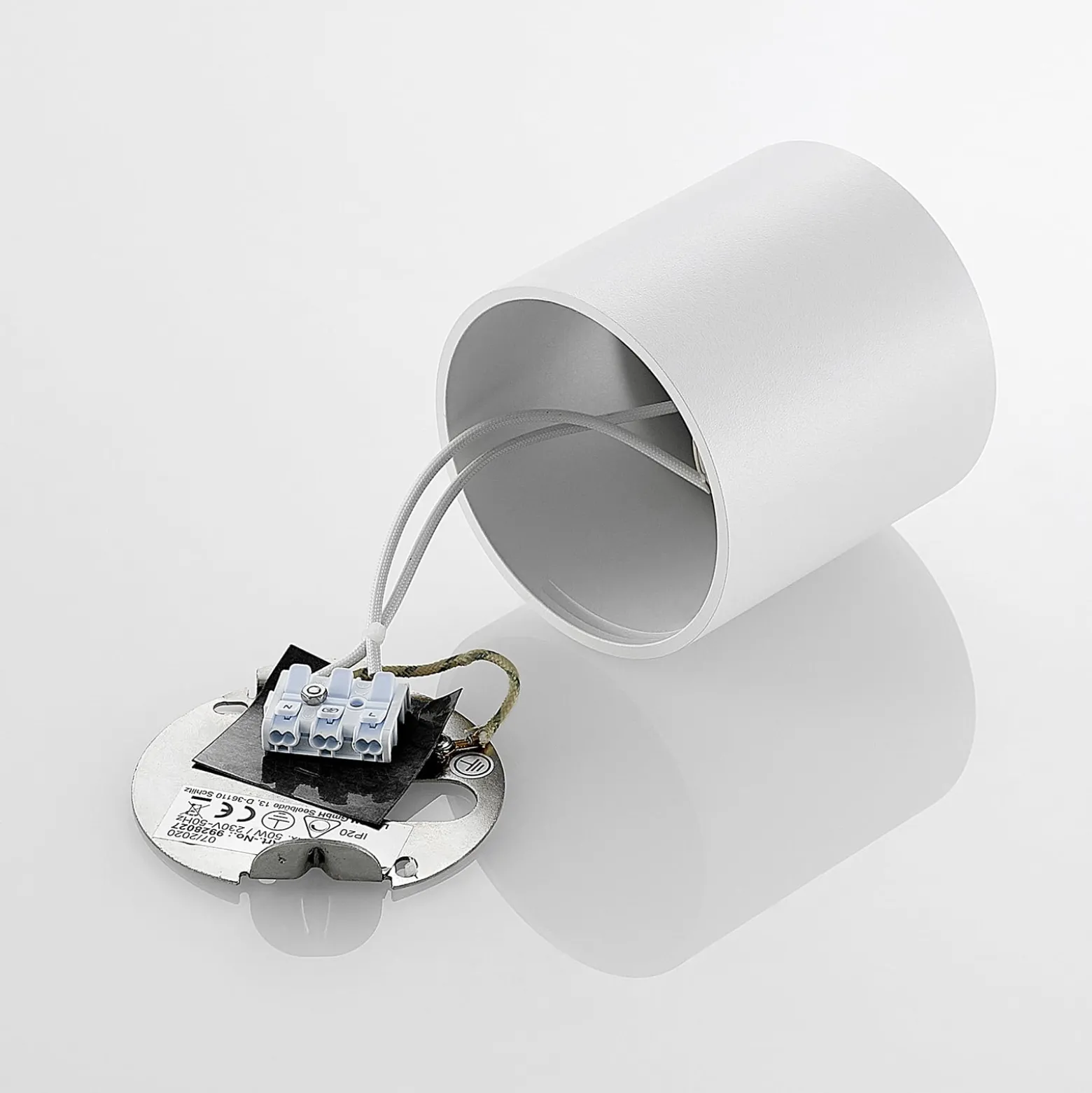 Arcchio Downlight Walza, weiß, Metall, Ø 9 cm, GU10