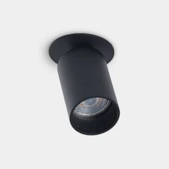 Arcchio Einbaustrahler Davin, schwarz, Zylinder, 3er-Set