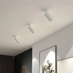 Arcchio Einbaustrahler Davin, weiß, Zylinder, 3er-Set
