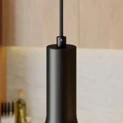 Arcchio Hängelampe Cosmina, 1-flammig, schwarz, Metall