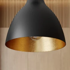 Arcchio Hängelampe Cosmina, 1-flammig, schwarz, Metall