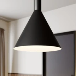 Arcchio Hängelampe Tadej, 4-flg., schwarz-weiß, Metall, E27