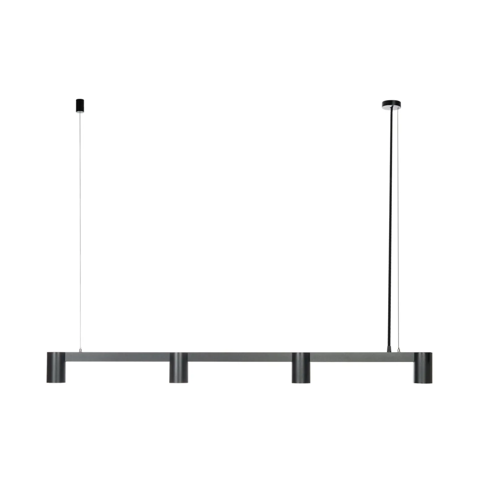 Arcchio Hängeleuchte Brinja, schwarz, 120 cm, 4-flg., GU10