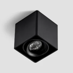 Arcchio Kubika Downlight, 9 cm, schwarz, 1-flg., Metall