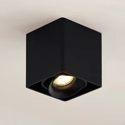 Arcchio Kubika Downlight, 9 cm, schwarz, 1-flg., Metall