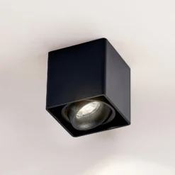Arcchio Kubika Downlight, 9 cm, schwarz, 1-flg., Metall