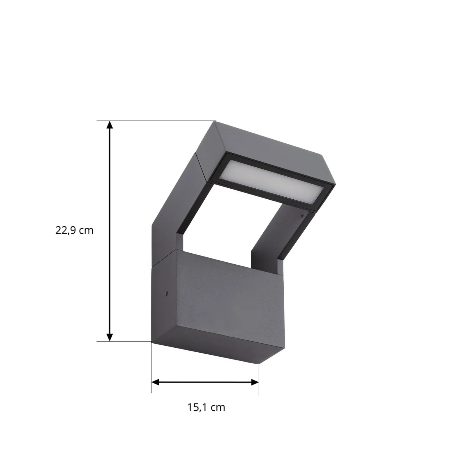 Arcchio LED-Außenwandleuchte Kovato, dunkelgrau, IP65